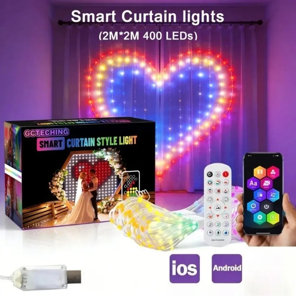 Smart Led Garden - Outdoor LED Pixel Curtain Lights Bluetooth