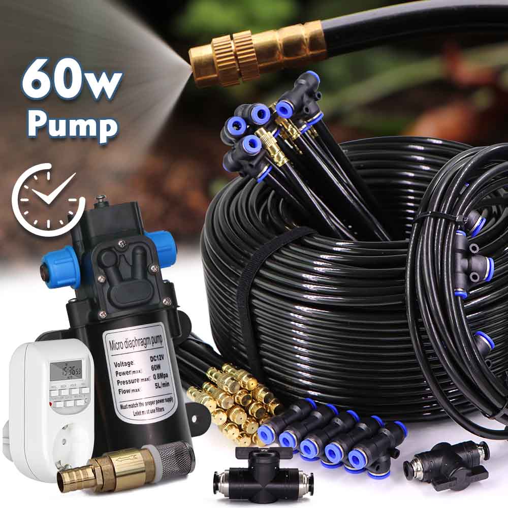 Smart Garden Keeper - 60w Self-priming Pump Misting Cooling System