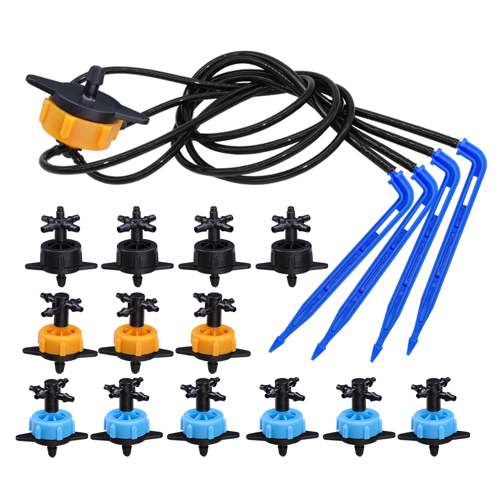 Smart Garden Sprinkler System - 10Set 2/4/8L/H Bend Arrow Drip Set
