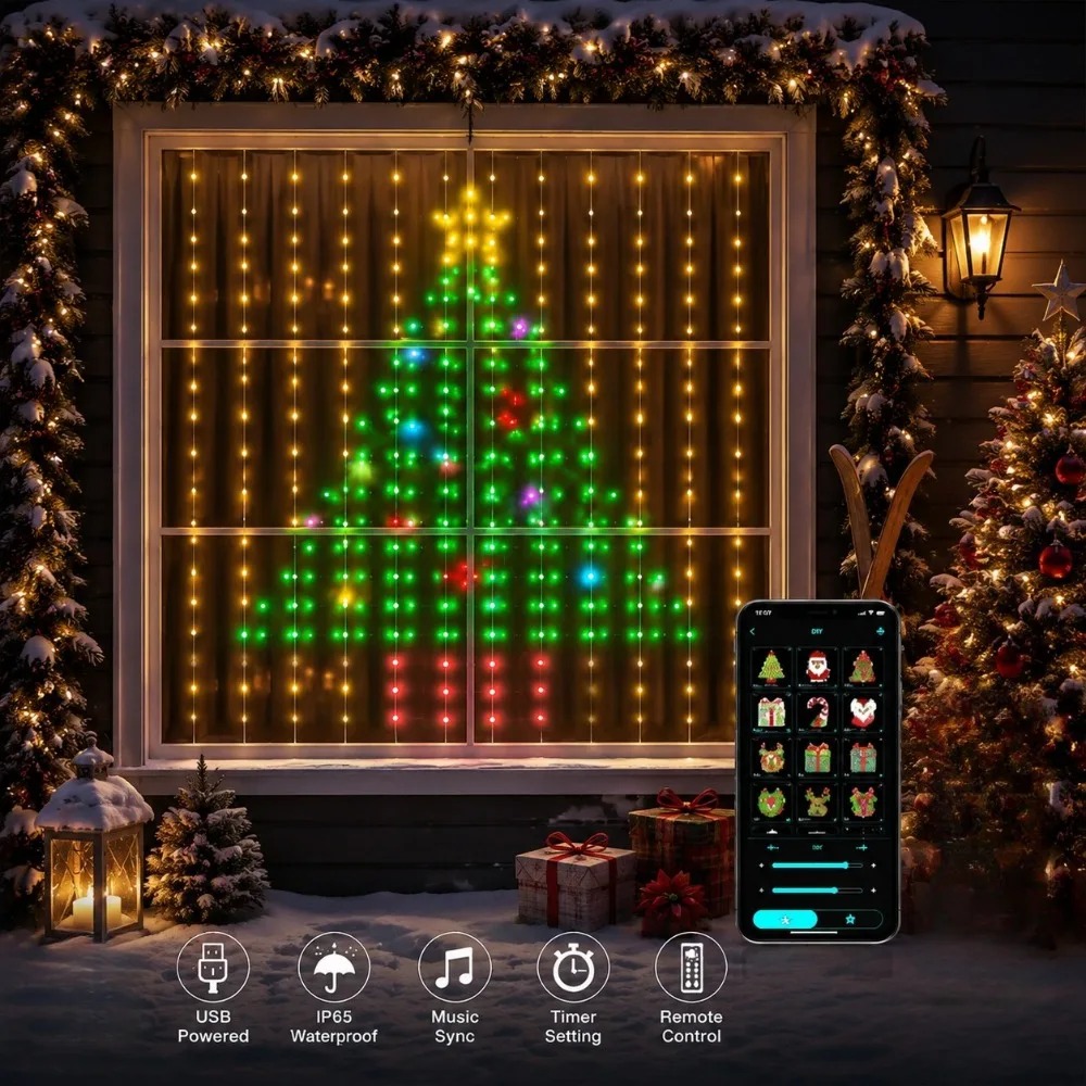 Outdoor LED Pixel Curtain Ligh - Smart Led Garden review and price