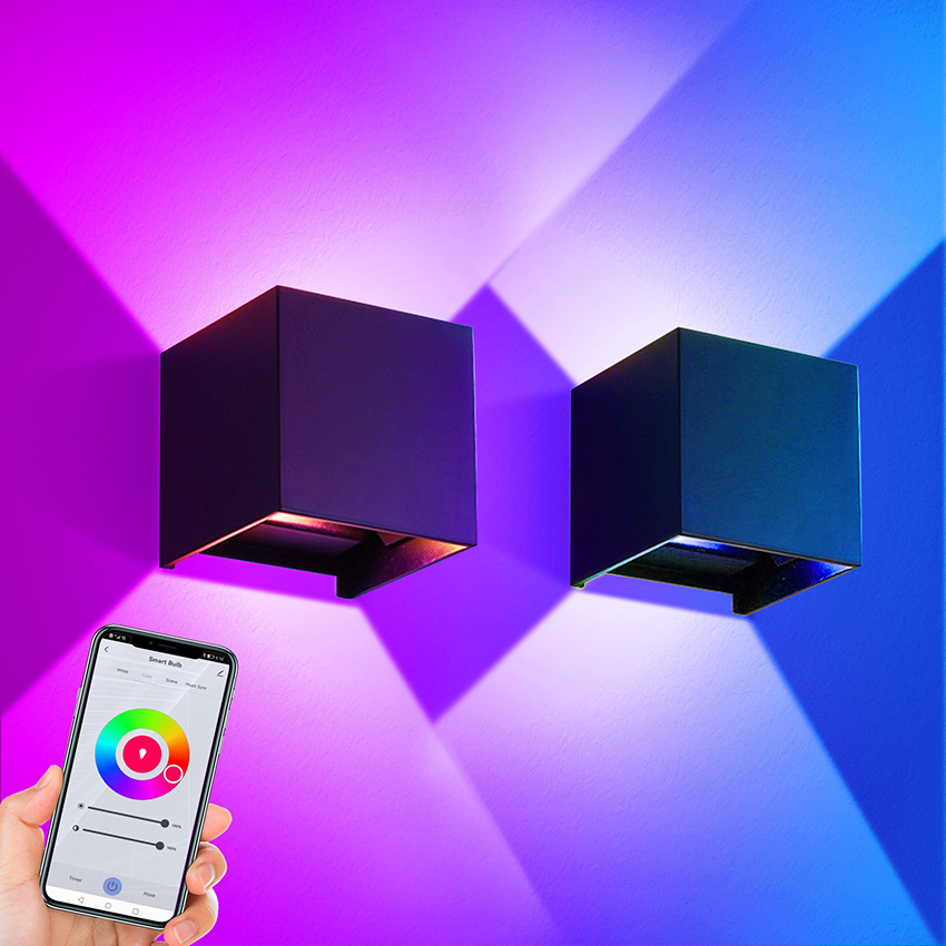 12W LED Outdoor Wall Light RGB - Smart Zigbee Garden Light review and price