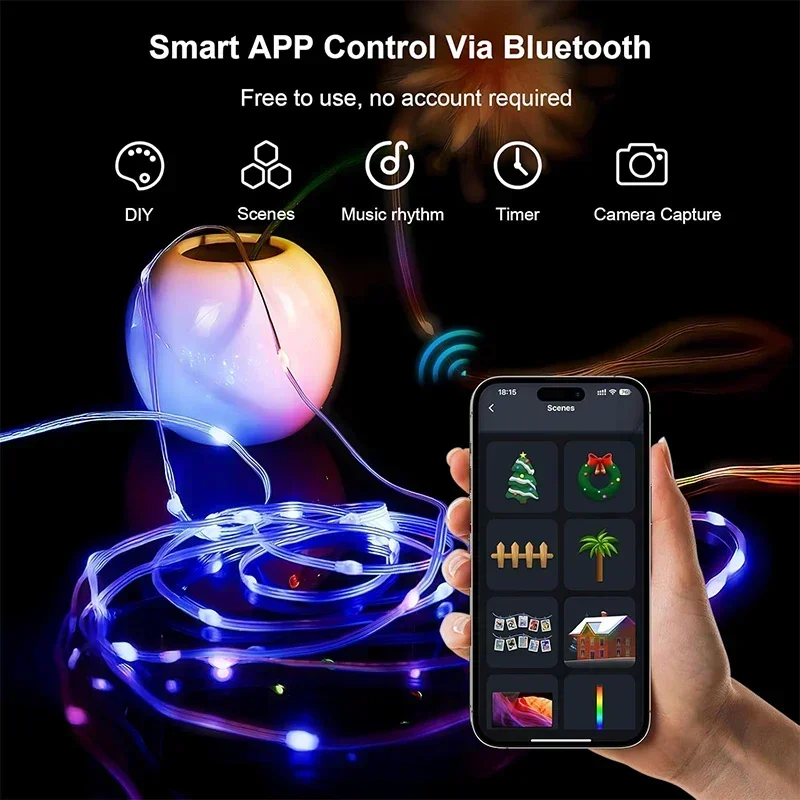 DIY RGBIC Smart String Lights  - Smart Garden Festoon Lights review and price