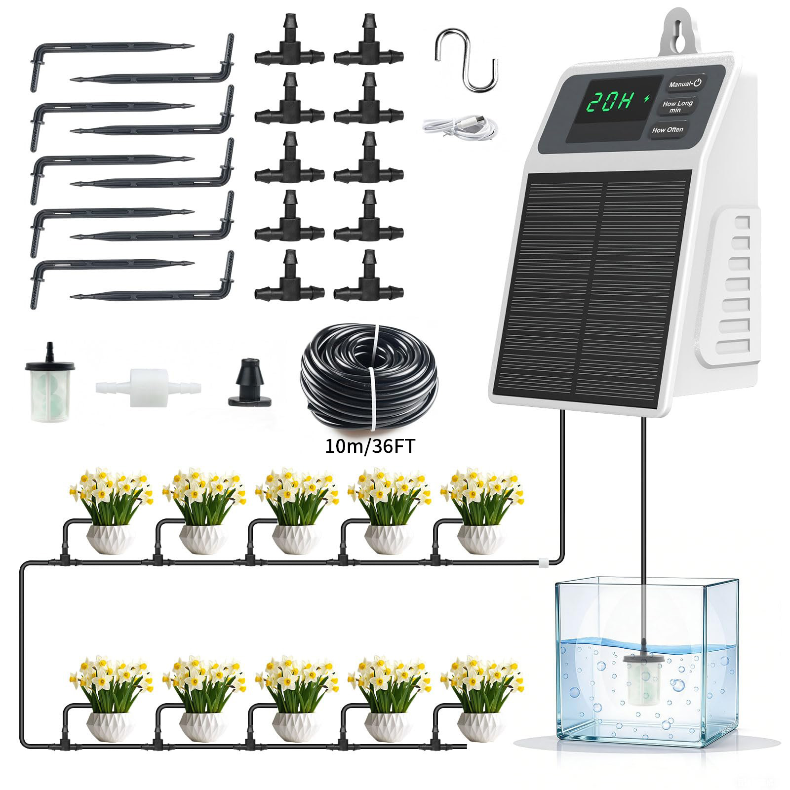 Upgraded Solar Drip Irrigation - Smart Urban Garden review and price